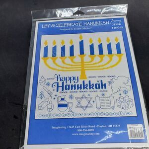 Imaginating Let's Celebrate Hanukkah by Ursula Michael Cross Stitch Kit 3189K